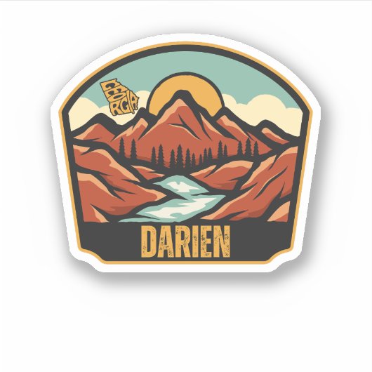 Darien, Georgia Aufkleber (Vorderseite)