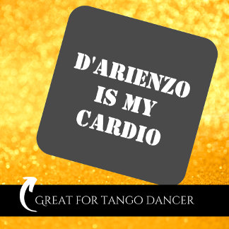 D'Arienzo ist mein Cardio Tanguero Argentine Tango Quadratischer Aufkleber