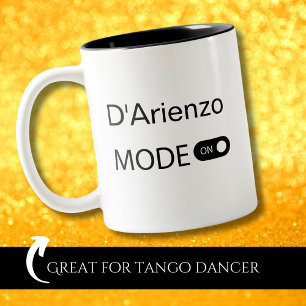 D'Arienzo-Modus auf lustigem Tanguero-Tango-Tänzer Zweifarbige Tasse