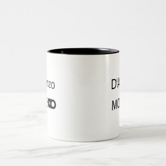 D'Arienzo-Modus auf lustigen Tango Tänzer Zweifarbige Tasse (Mittel)