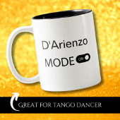 D'Arienzo-Modus auf lustigen Tango Tänzer Zweifarbige Tasse