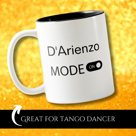 D'Arienzo-Modus auf lustigen Tango Tänzer Zweifarbige Tasse