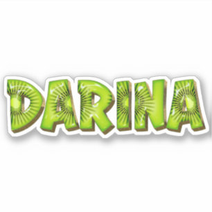 Darina Name Kiwi Design Aufkleber Sticker