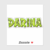 Darina Name Kiwi Design Aufkleber Sticker (Blatt)