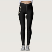 Darina white gold Handwriting Hose Leggings (Vorderseite)