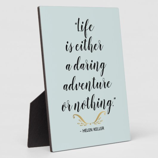 Daring Adventure Keller Quote Fotoplatte (Seite)