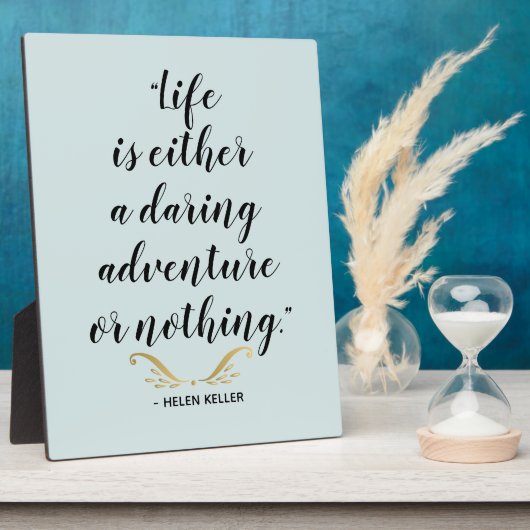 Daring Adventure Keller Quote Fotoplatte (Seite)