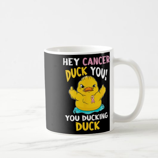 Daring Duckie - Brustkrebs-Krieger Kaffeetasse (Rechts)