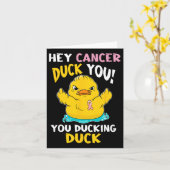 Daring Duckie - Brustkrebs-Krieger Karte (Gelbe Blume)