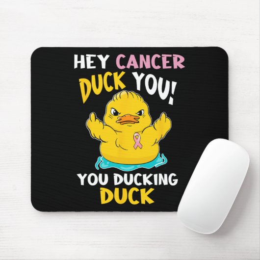 Daring Duckie - Brustkrebs-Krieger Mousepad (Mit Mouse)