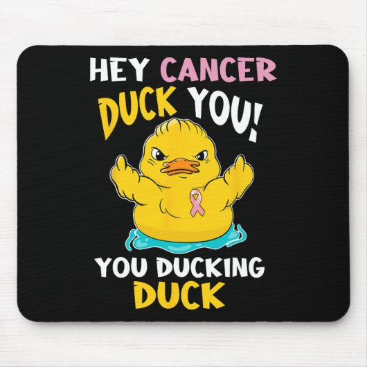 Daring Duckie - Brustkrebs-Krieger Mousepad (Vorne)