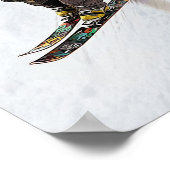 Daring Skier fliegen eine steile Steigung hinunter Poster (Ecke)