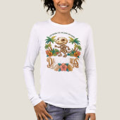 Darius Skelett Dinosaurier Langarm Tri-Blend Shirt (Vorderseite)