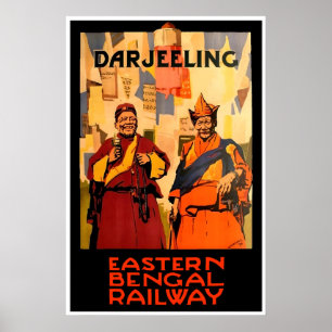 Darjeeling-Druck Bengal-Kunst Indien ReiseplakatA Poster