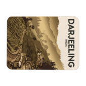 Darjeeling India Illustration Travel Art Vintag Magnet (Horizontal)