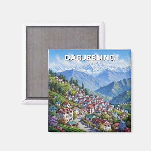Darjeeling India Magnet (Vorderseite/Rückseite)