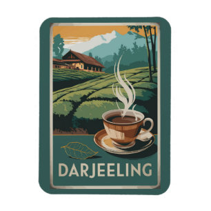 Darjeeling India Tea Travel Art Vintag Magnet