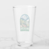 Darjeeling India Travel Art Emblem Glas (Rückseite)
