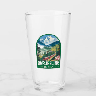 Darjeeling India Travel Art Emblem Glas