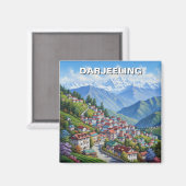 Darjeeling Indien Magnet (Vorderseite/Rückseite)