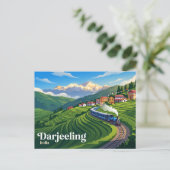 Darjeeling Indien Postkarte (Stehend Vorderseite)