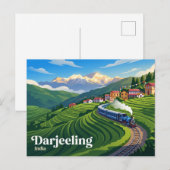 Darjeeling Indien Postkarte (Vorne/Hinten)