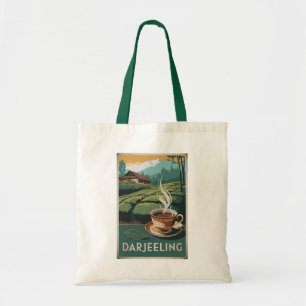 Darjeeling Indien Tee Reise Kunst Vintage Tragetasche