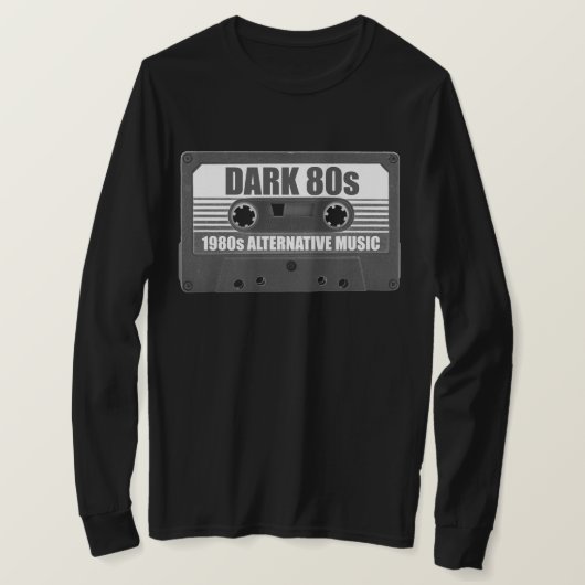 DARK 80er Cassette Tape Long Sleeve T - Shirt (Design vorne)