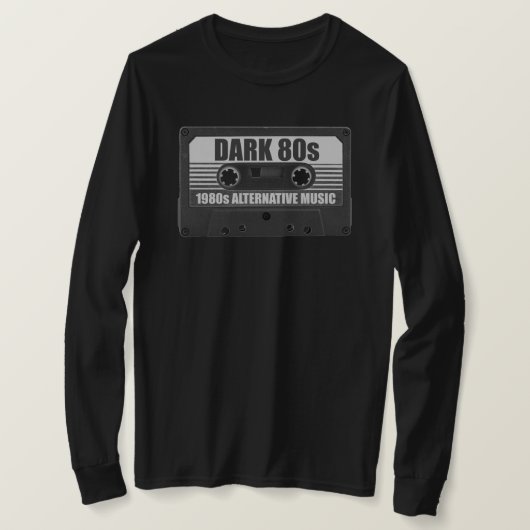 DARK 80er Cassette Tape Long Sleeve T - Shirt (Design vorne)