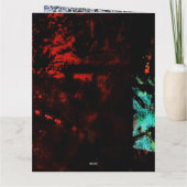 Dark abstract Folded Greeting Card,Orange dark Karte (Rückseite)