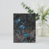 Dark Abstrakt Blue Postkarte (Stehend Vorderseite)