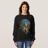 Dark Academia Aesthetic Frog Wizard Witchy Vintage Sweatshirt (Vorne ganz)