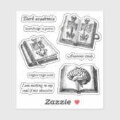 Dark Academia Anatomy Sketch Pack Aufkleber (Blatt)