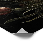 Dark Academia Art Prints, Gothic Cat Butterfly Poster (Ecke)