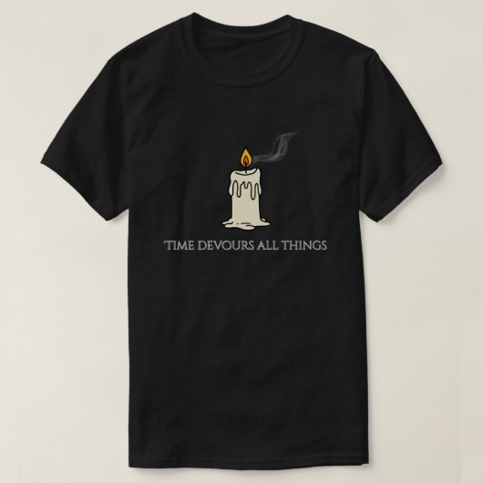 Dark Academia Ästhetik Kerzen T-Shirt  (Design vorne)