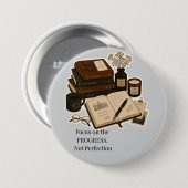 Dark Academia Ästhetik-Studienplaner Button (Vorne & Hinten)