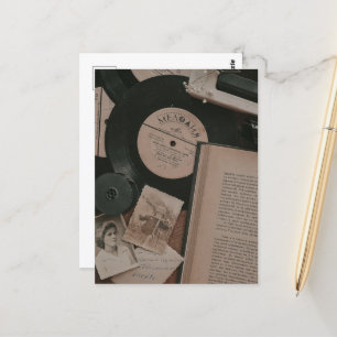 Dark Academia Ästhetik vintage Objekte Postkarte