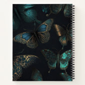 Dark Academia Ästhetische Schmetterlingsbezeichnun Notizblock (Rückseite)