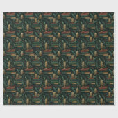 Dark Academia Book Lover Wrapping Paper Geschenkpapier (Flach)