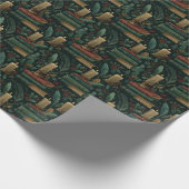 Dark Academia Book Lover Wrapping Paper Geschenkpapier (Ecke)