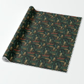 Dark Academia Book Lover Wrapping Paper Geschenkpapier (Ungerollt)