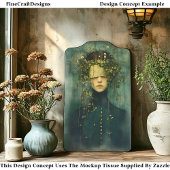 Dark Academia Botanic Abbildung BD7 Decoupage Seidenpapier