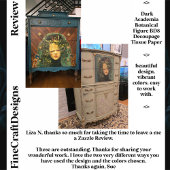 Dark Academia Botanic Abbildung BD8 Decoupage Seidenpapier