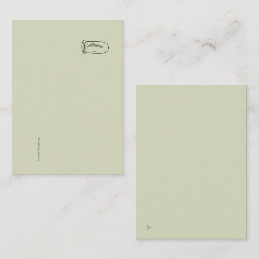 Dark Academia Botany Garden Reader Gift Begleitkarte (Vorne/Hinten)