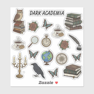 Dark Academia Bullet Journal  Aufkleber