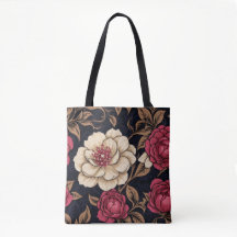Dark Academia Camellia Einkaufstasche