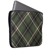 Dark Academia Dark Spruce Green Kariert Laptopschutzhülle (Vorne Rechts)