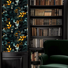 Dark Academia Emerald and Golf Foliage Tapete