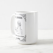 Dark Academia Ex Libris Personalisiertes Lesetageb Kaffeetasse (Vorderseite Links)