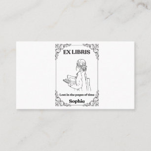 Dark Academia Ex Libris Personalisiertes Lesetageb Visitenkarte
